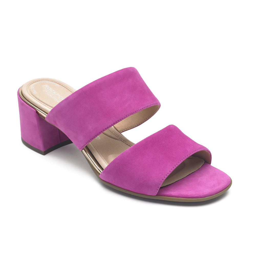 Sandalias Rockport Mujer Mexico - Total Motion Alaina Double Band Rosas - JLHDI6275